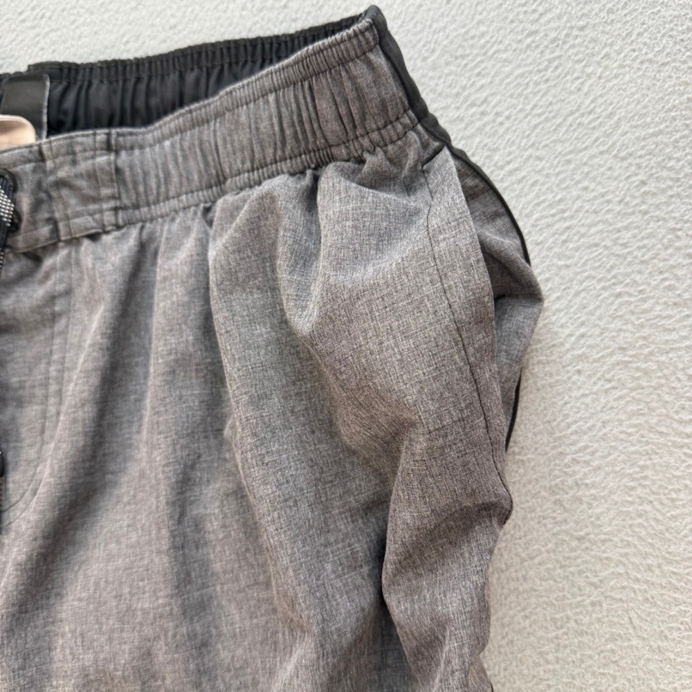 Nike Swim Trunks Board Shorts Regular Fit XL Gray Black Colorblock Drawstring - Picture 10 of 14